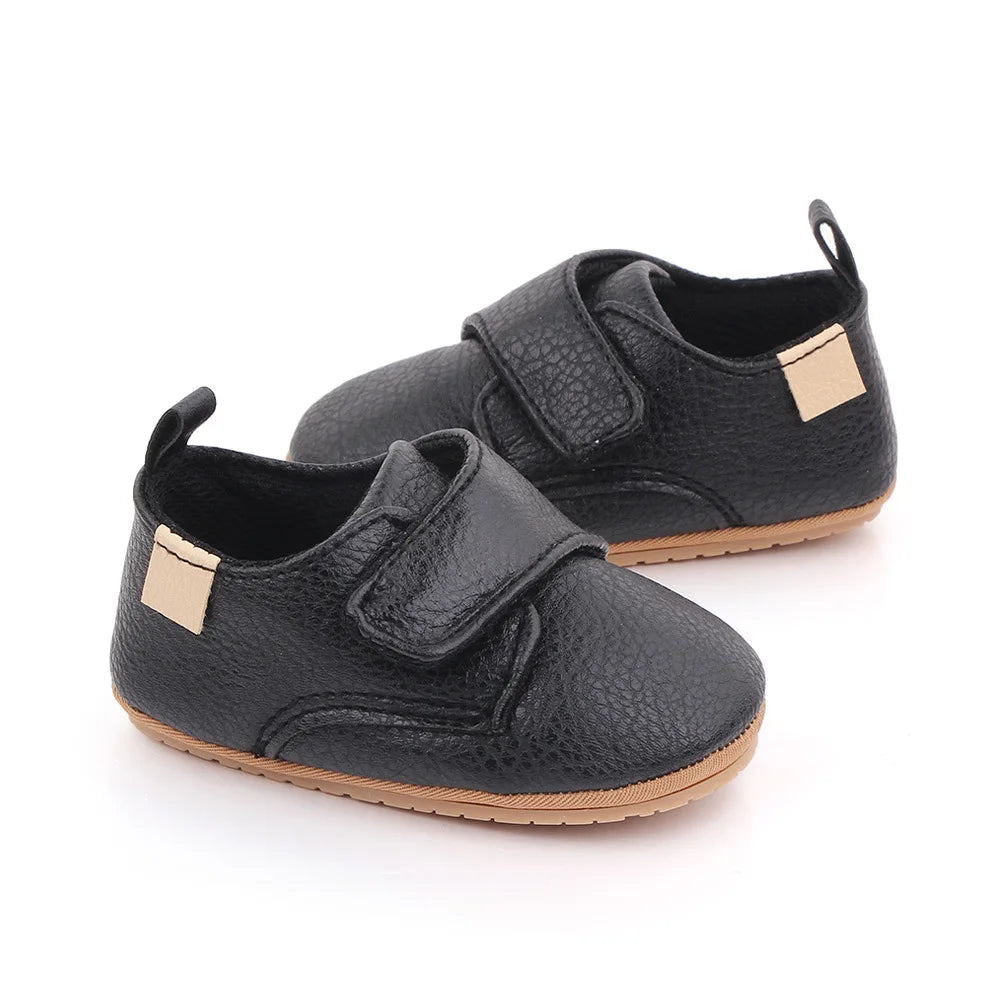 Newborn Baby Shoes Baby Boy Girl Shoes Classic Leather Rubber Sole Anti-slip Toddler First Walkers Infant Girl Shoes Moccasins