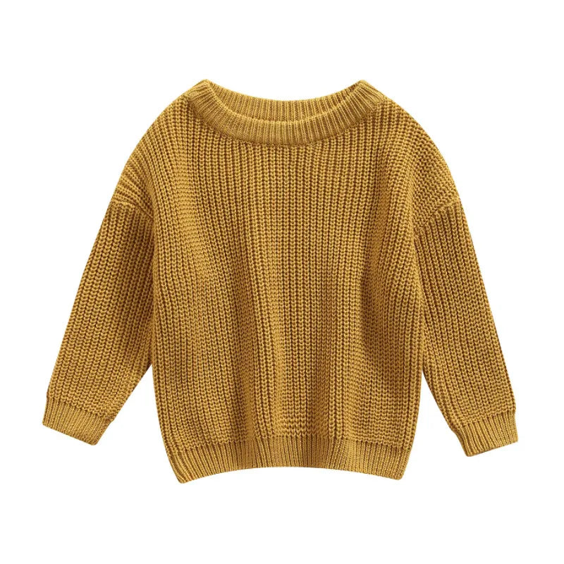 Braulio Solid Color O-neck Sweater - GuGuTon baby store - Baby Fashion - Toddlers Outfits - Babies Outfits - Toddler Clothes - Kids Clothing - Newborn Clothes - Newborn Wear - Kids Wear - Trending Clothes - Trending Outfits - Fall Fashion - Winter Fashion - Girls Clothes - Boys Clothes - Babies Wear - Kids Accessories - KidsWear - Summer Clothes - Summer Fashion - Summer Trend - Falls Sweaters - Tops - Bottom - Jeans - Blouse - Dresses - Newborn Dresses - Toys