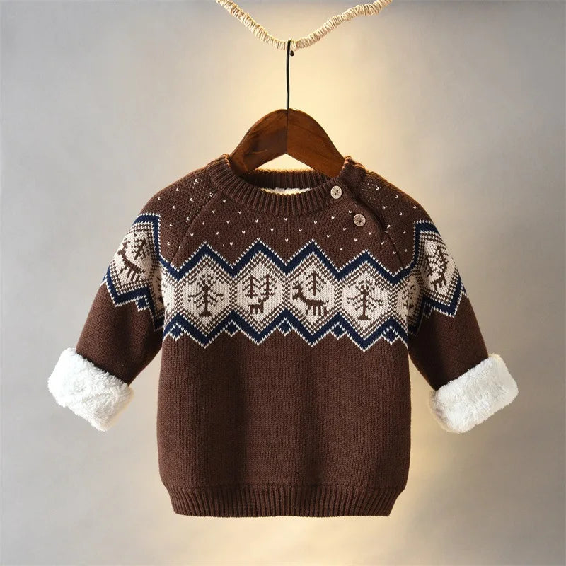 Isidro Pullover Toddler Warm Sweater - GuGuTon baby store - Baby Fashion - Toddlers Outfits - Babies Outfits - Toddler Clothes - Kids Clothing - Newborn Clothes - Newborn Wear - Kids Wear - Trending Clothes - Trending Outfits - Fall Fashion - Winter Fashion - Girls Clothes - Boys Clothes - Babies Wear - Kids Accessories - KidsWear - Summer Clothes - Summer Fashion - Summer Trend - Falls Sweaters - Tops - Bottom - Jeans - Blouse - Dresses - Newborn Dresses - Toys