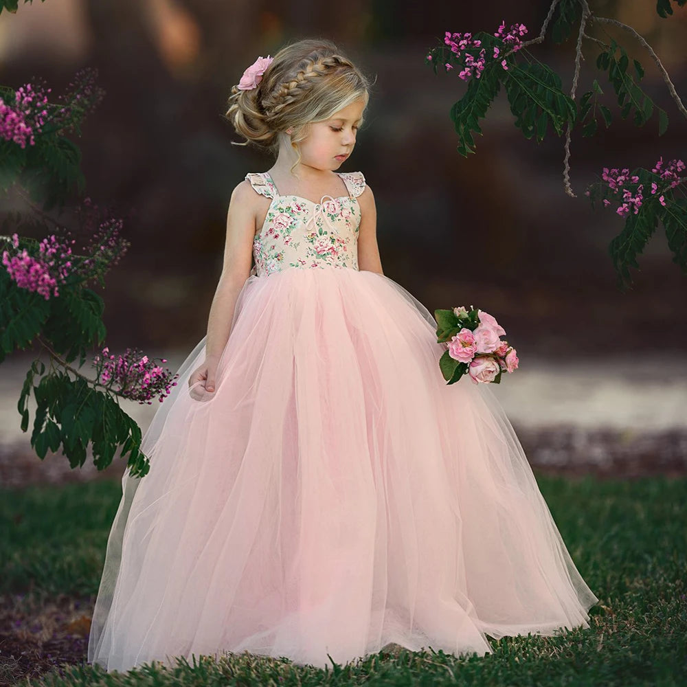 Angela Kids Girls Summer Princess Dress for Weddings and Parties