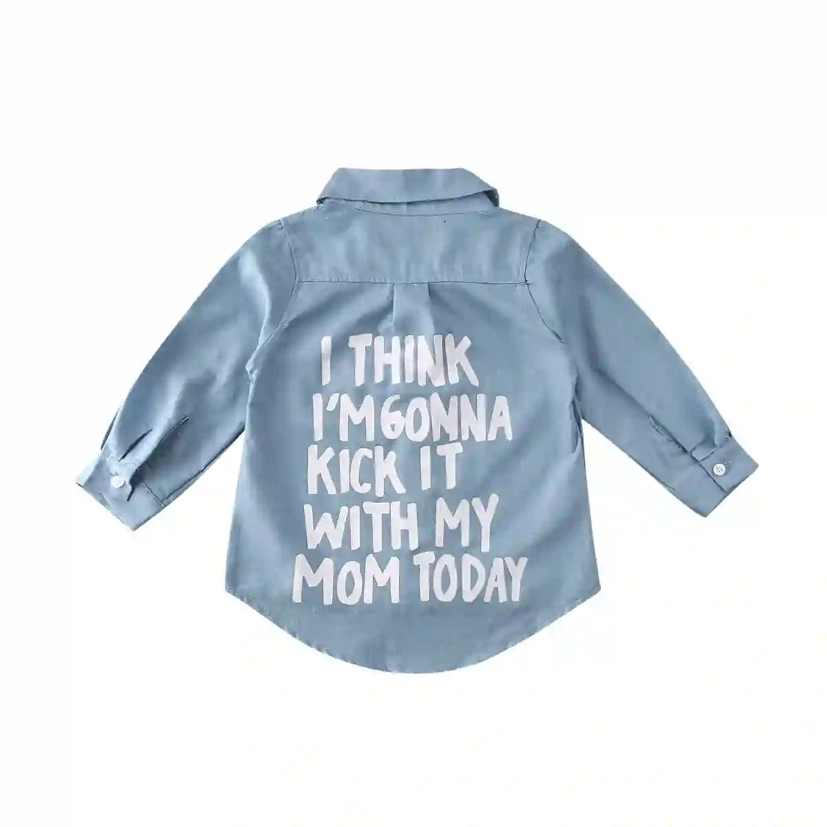 Michelle Citgeett Denim Coat Letters Tops
