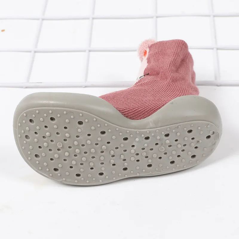 Baby Shoes Toddler First Walkers Infant Boys Girls Kids Rubber Soft Non-Slip Sole Floor Barefoot Casual Shoes Knit Booties