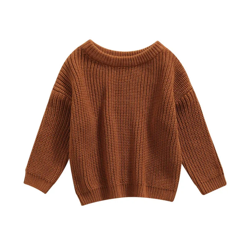 Braulio Solid Color O-neck Sweater - GuGuTon baby store - Baby Fashion - Toddlers Outfits - Babies Outfits - Toddler Clothes - Kids Clothing - Newborn Clothes - Newborn Wear - Kids Wear - Trending Clothes - Trending Outfits - Fall Fashion - Winter Fashion - Girls Clothes - Boys Clothes - Babies Wear - Kids Accessories - KidsWear - Summer Clothes - Summer Fashion - Summer Trend - Falls Sweaters - Tops - Bottom - Jeans - Blouse - Dresses - Newborn Dresses - Toys