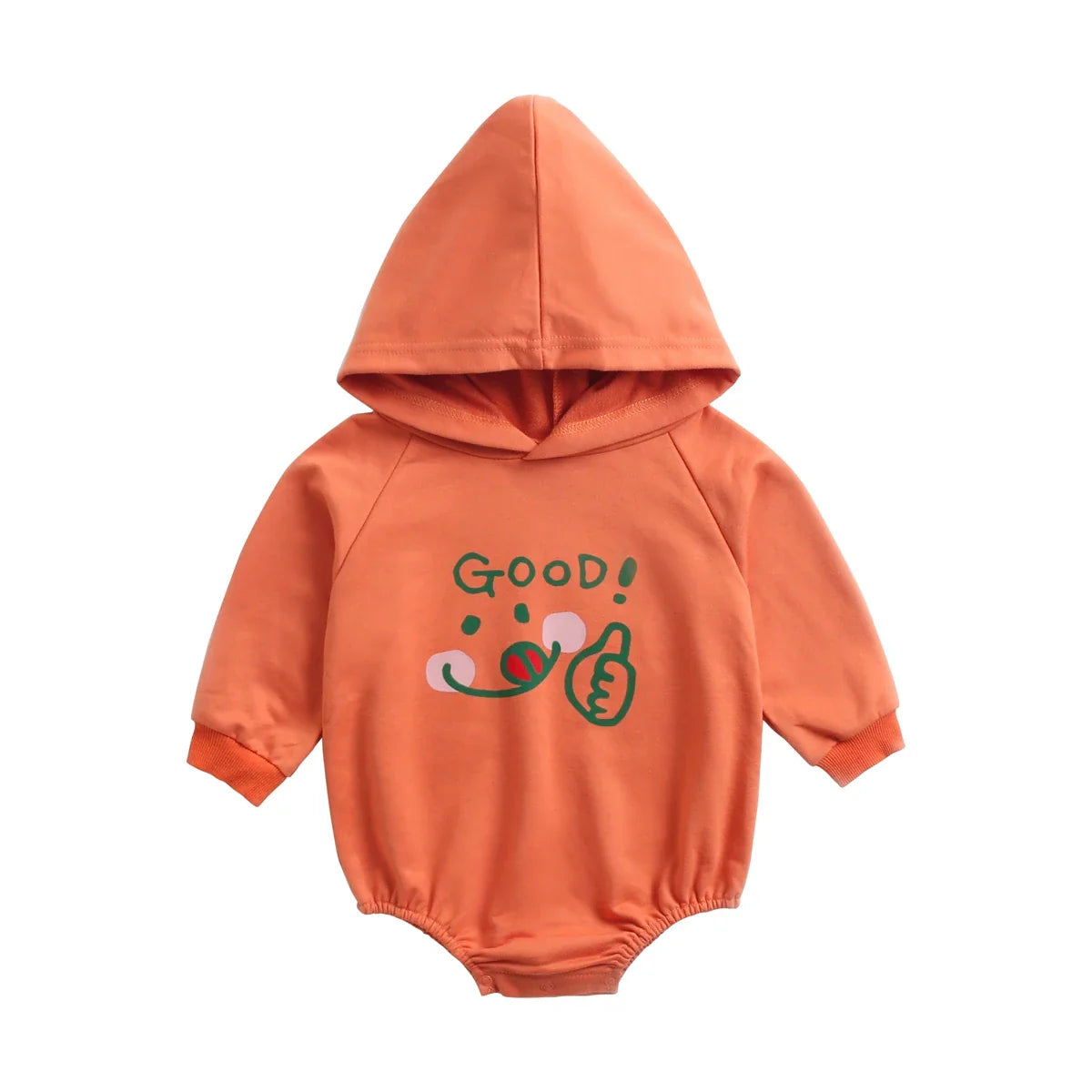 Casual Cotton Hooded Bodysuit