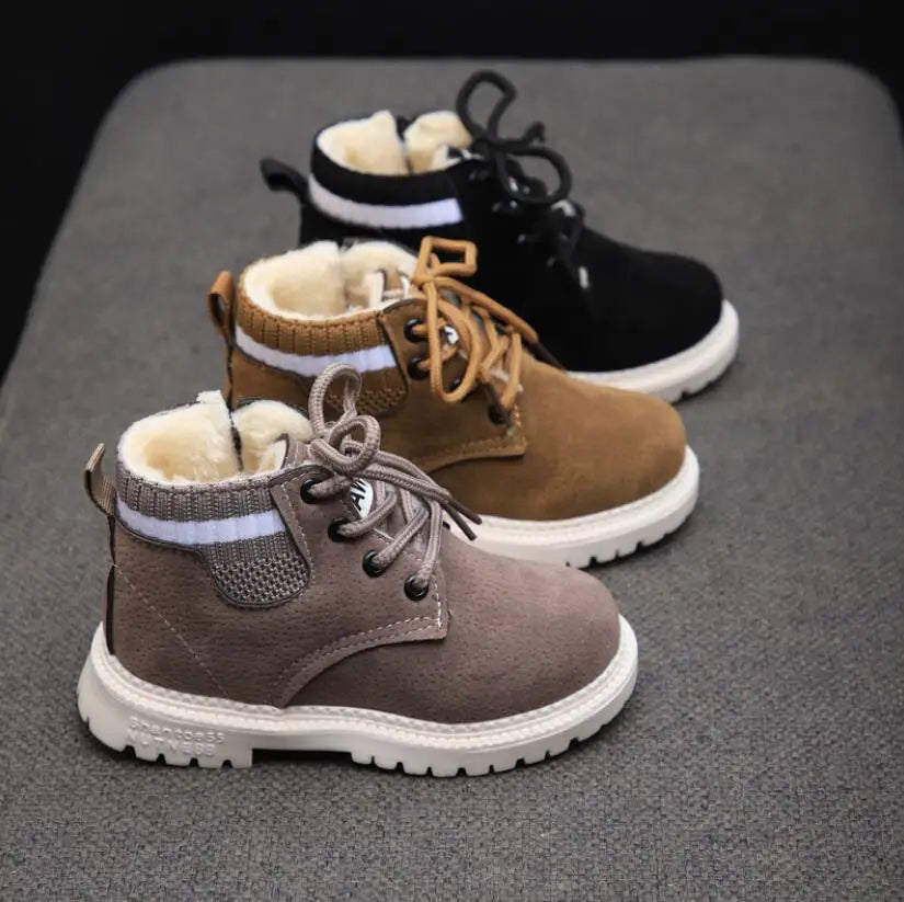 Children Casual Shoes Autumn Winter Boots Boys Shoes Fashion Leather Shoes