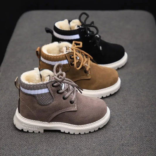 Children Casual Shoes Autumn Winter Boots Boys Shoes Fashion Leather Shoes
