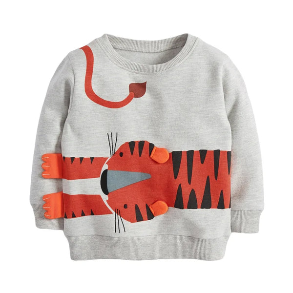 Ezra Autumn Cotton Tiger Pattern Sweater