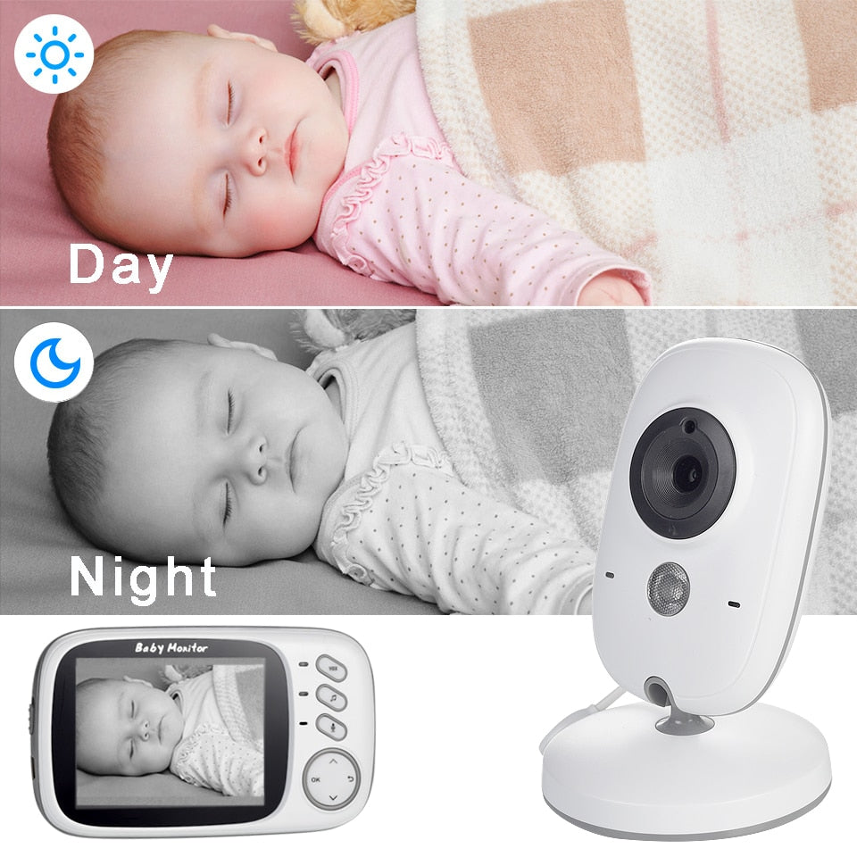 Baby Monitor With Camera 3.2 inch LCD Electronic 2 Way Audio Talk - GuGuTon