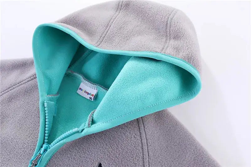 Bleinny Girls Hooded Fleece Jacket Windbreaker Zip up Reindeer Outerwear