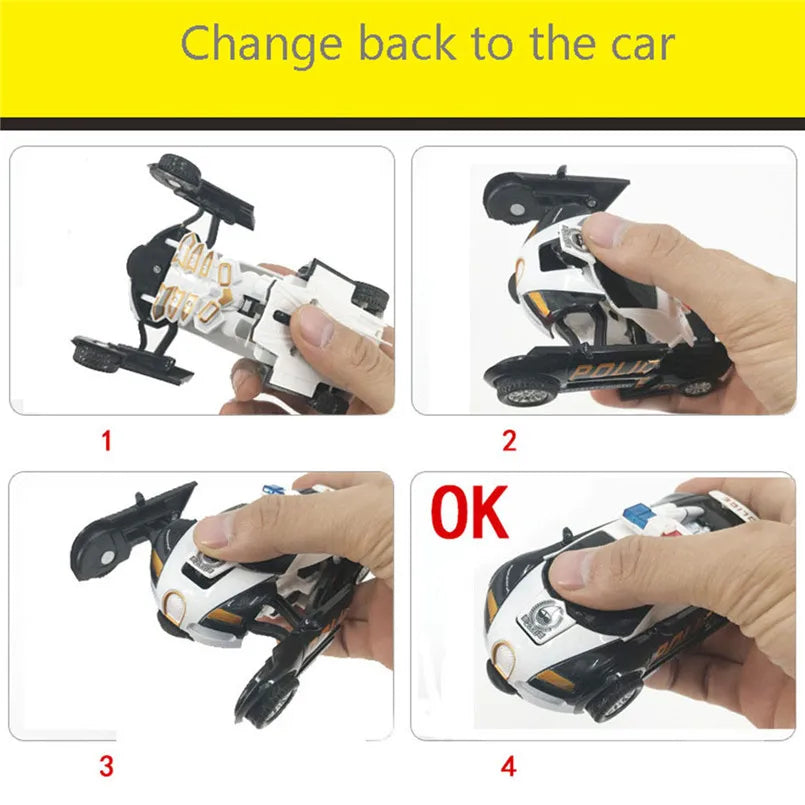 One-key Automatic Transform Robot Car  For Boys