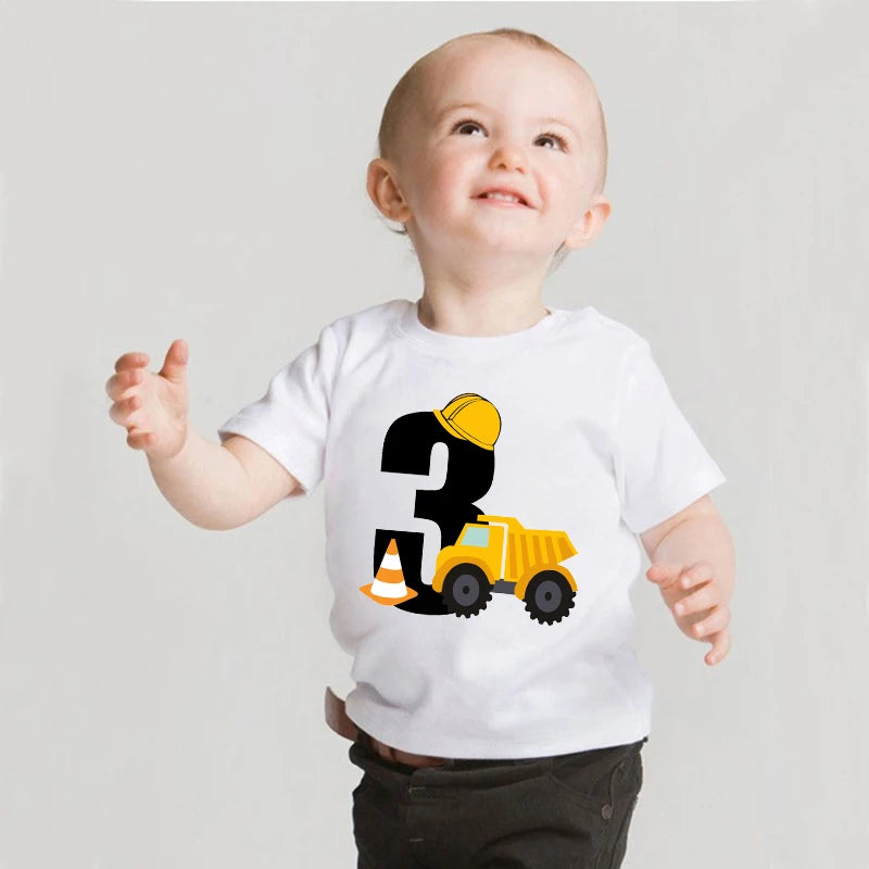 Ronald Boys T-shirts Short Sleeve Excavator Tees - GuGuTon baby store - Baby Fashion - Toddlers Outfits - Babies Outfits - Toddler Clothes - Kids Clothing - Newborn Clothes - Newborn Wear - Kids Wear - Trending Clothes - Trending Outfits - Fall Fashion - Winter Fashion - Girls Clothes - Boys Clothes - Babies Wear - Kids Accessories - KidsWear - Summer Clothes - Summer Fashion - Summer Trend - Falls Sweaters - Tops - Bottom - Jeans - Blouse - Dresses - Newborn Dresses - Toys