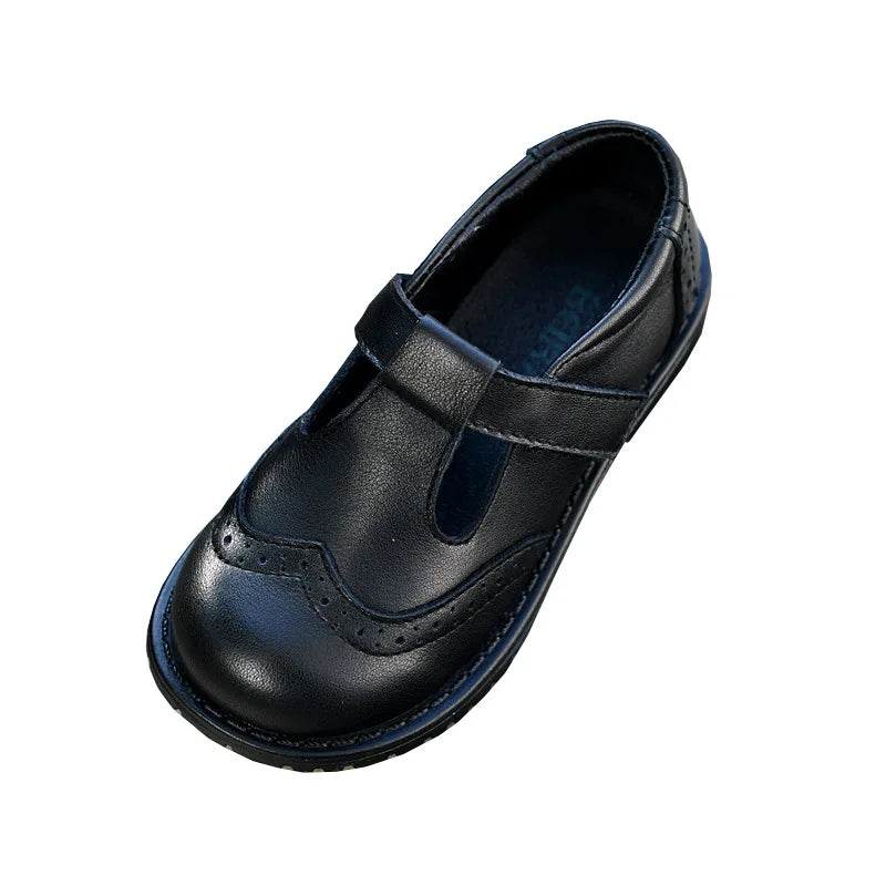 Children shoes British leather princess shoes Geniune leather shoes baby shoes spring autumn models single shoes campus soft sho