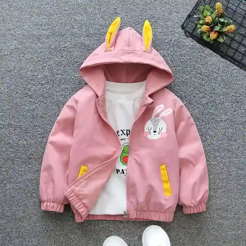 Eliza Cartoon Girls Jackets for Toddlers - Cute Fox Design