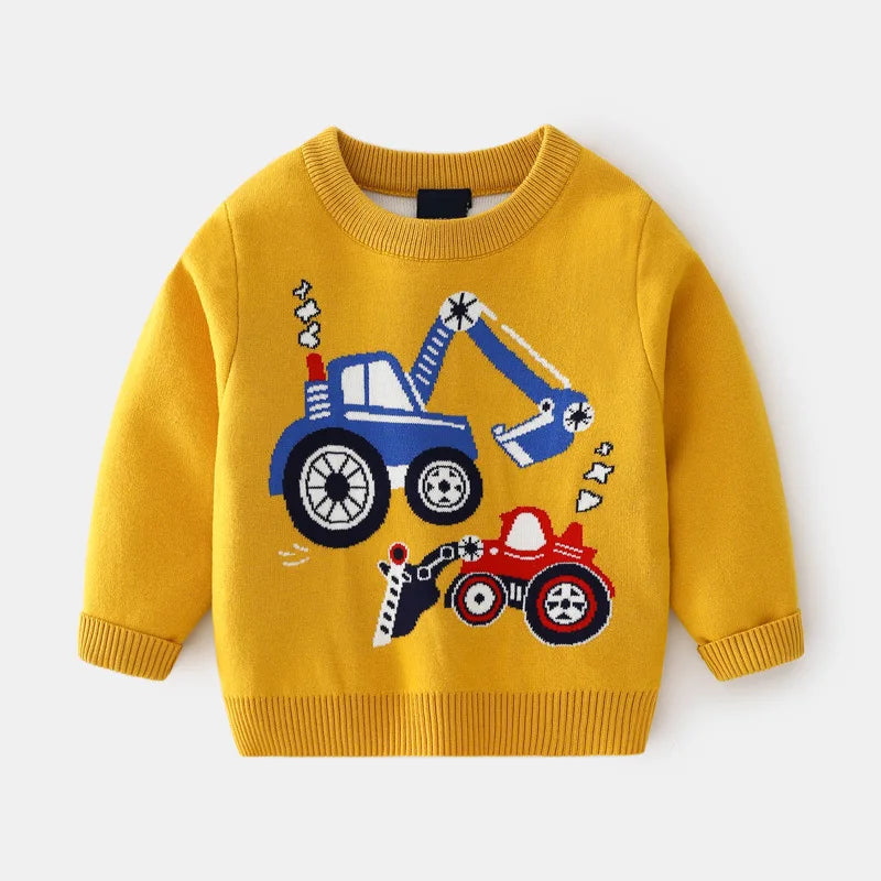 Bryant Thick O-neck Knitted Sweater - GuGuTon baby store - Baby Fashion - Toddlers Outfits - Babies Outfits - Toddler Clothes - Kids Clothing - Newborn Clothes - Newborn Wear - Kids Wear - Trending Clothes - Trending Outfits - Fall Fashion - Winter Fashion - Girls Clothes - Boys Clothes - Babies Wear - Kids Accessories - KidsWear - Summer Clothes - Summer Fashion - Summer Trend - Falls Sweaters - Tops - Bottom - Jeans - Blouse - Dresses - Newborn Dresses - Toys