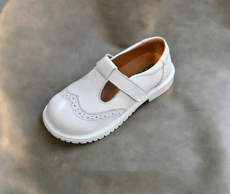 Children shoes British leather princess shoes Geniune leather shoes baby shoes spring autumn models single shoes campus soft sho