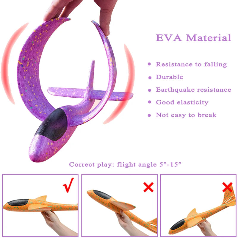 EVA Foam Aircraft Toy - 48cm Flight Glider for Kids