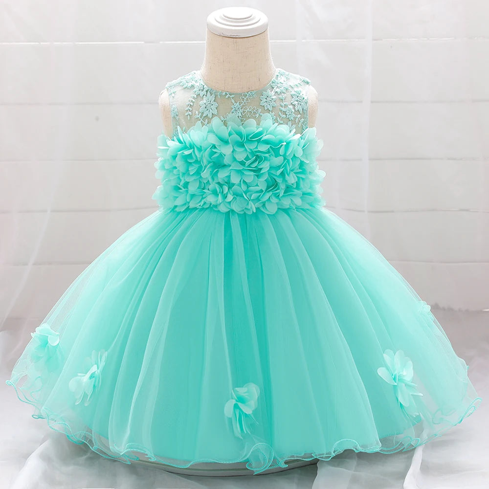 Toddler Girl Party Dresses Baby Dress For Girls 1 Year Birthday Princess Dress