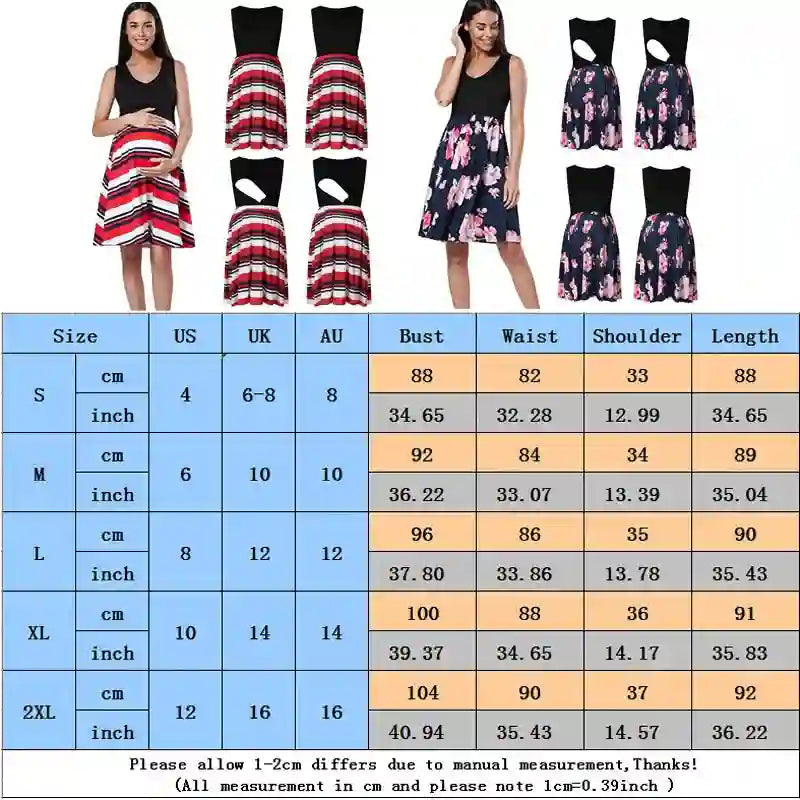 Tania Trending Sleeveless Maternity Dress for Summer