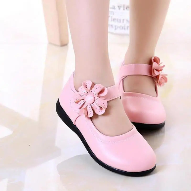Girls Leather Shoes for Children Wedding Dress Princess School Shoes