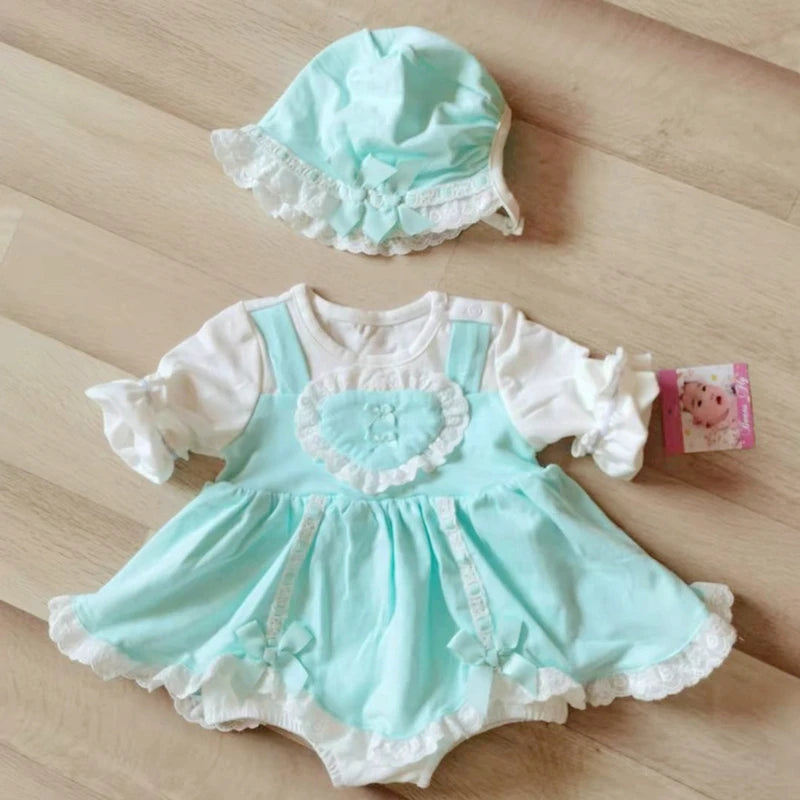 Newborn Baby Girl Tutu Dress for Birthday Bow Long Sleeve Spring Lace Girls Dresses & Hat Princess Clothes Set
