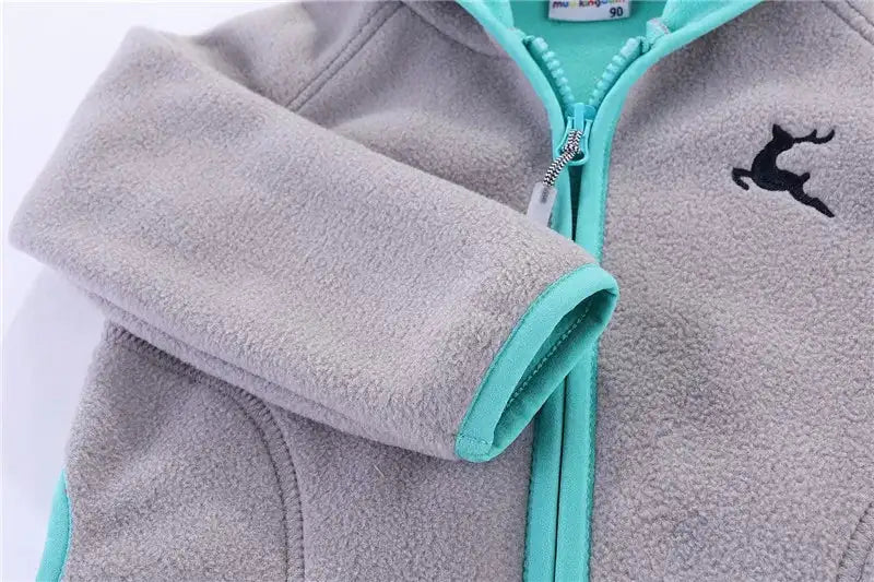 Bleinny Girls Hooded Fleece Jacket Windbreaker Zip up Reindeer Outerwear