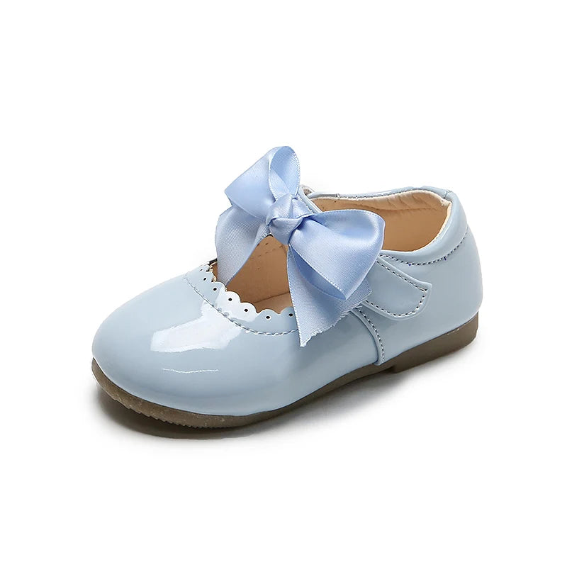 Spring Autumn Baby Girls Shoes Cute Bow Patent Leather Princess Shoes