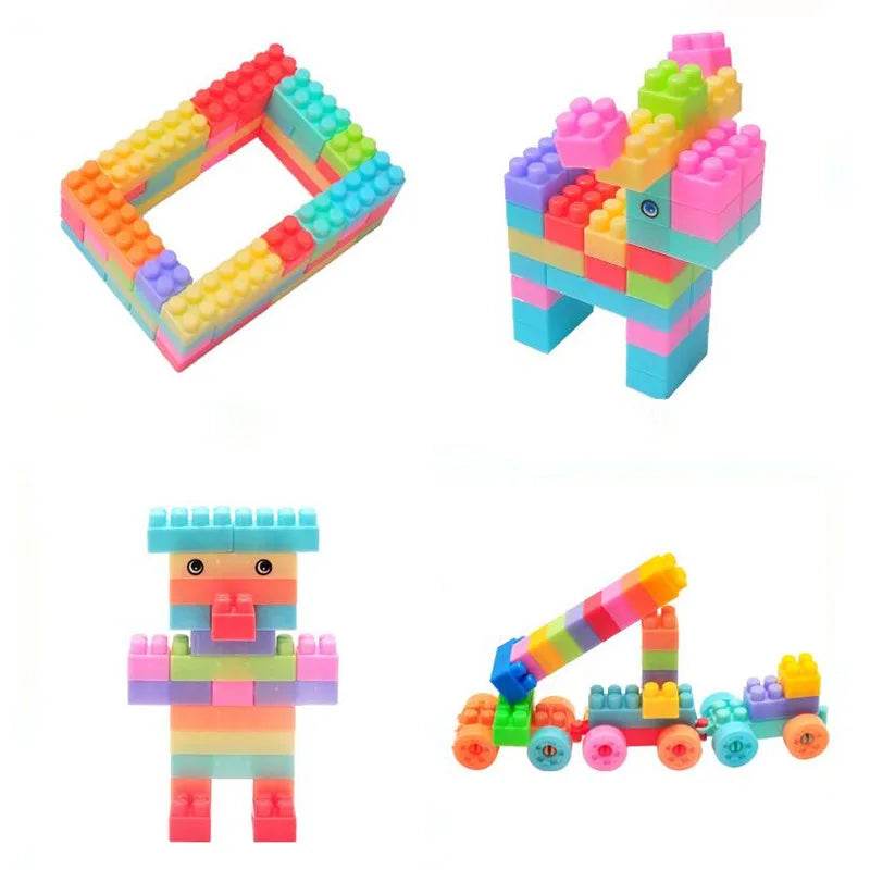 108pcs 128pcs Baby Building Blocks DIY Bulk Safety Bricks Toy
