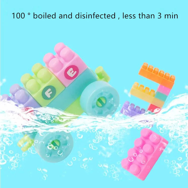 108pcs 128pcs Baby Building Blocks DIY Bulk Safety Bricks Toy