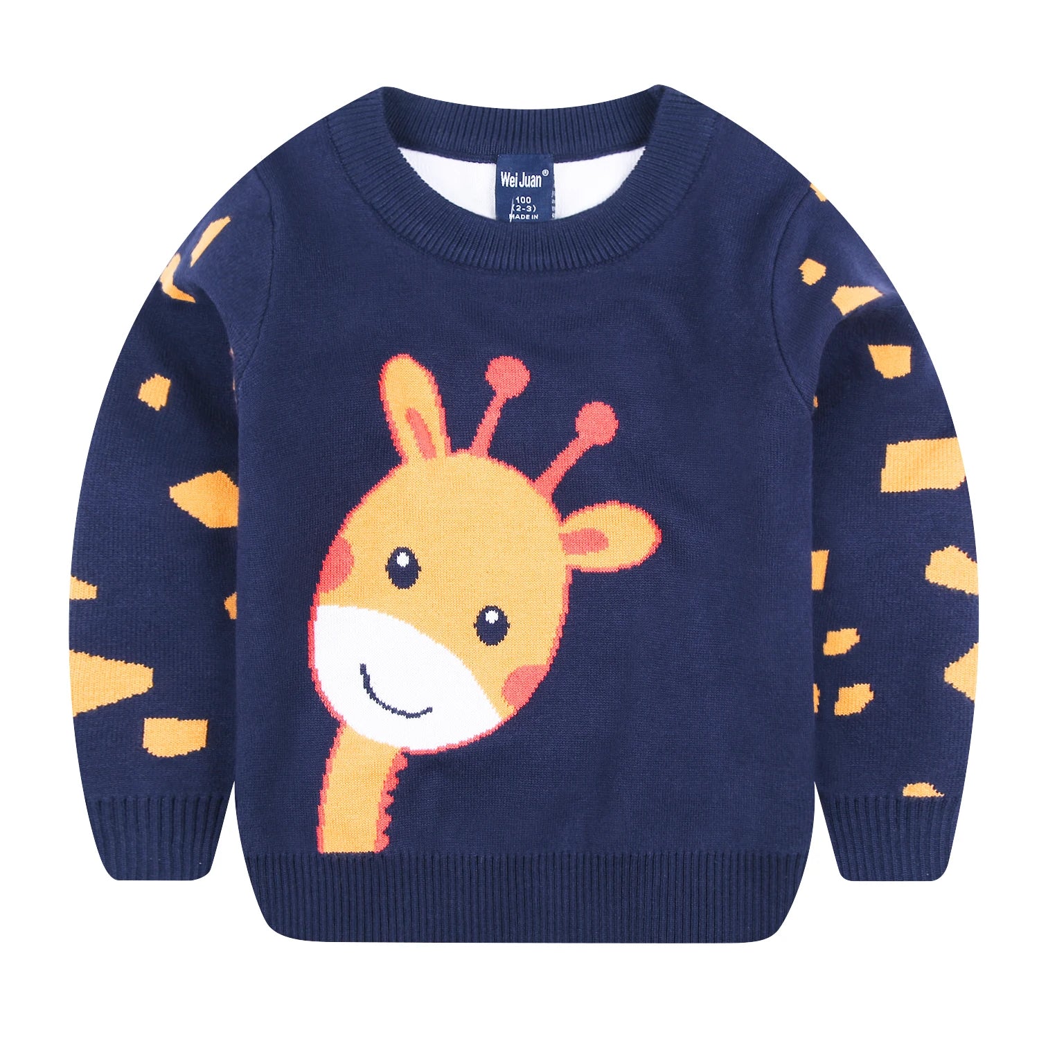 Santiago Giraffe Long Sleeve Pullover Sweater - GuGuTon baby store - Baby Fashion - Toddlers Outfits - Babies Outfits - Toddler Clothes - Kids Clothing - Newborn Clothes - Newborn Wear - Kids Wear - Trending Clothes - Trending Outfits - Fall Fashion - Winter Fashion - Girls Clothes - Boys Clothes - Babies Wear - Kids Accessories - KidsWear - Summer Clothes - Summer Fashion - Summer Trend - Falls Sweaters - Tops - Bottom - Jeans - Blouse - Dresses - Newborn Dresses - Toys