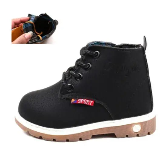 Children Casual Shoes Autumn Winter Boots Boys Shoes Fashion Leather Shoes