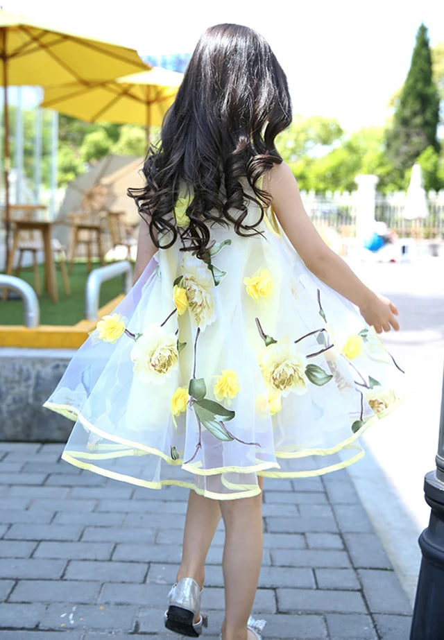 Girls Flower Bohemian Summer Dress ChildKids Girl Beach Dresses