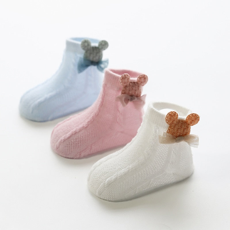 Baby mesh socks, fine cotton models, boneless suture