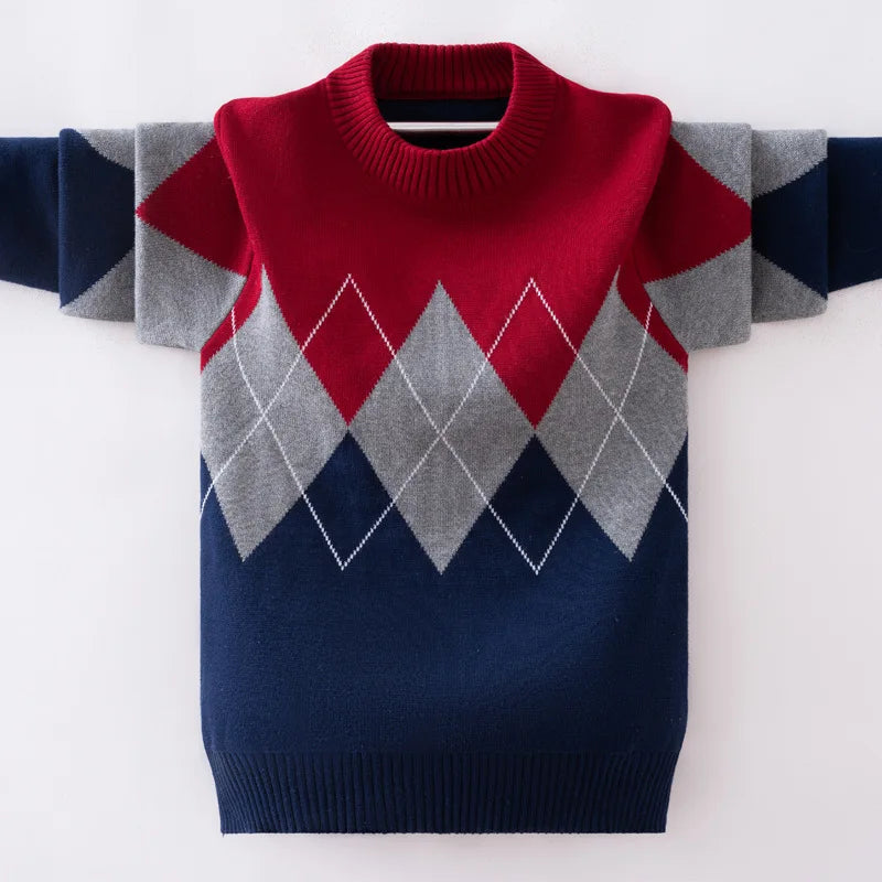 Francisco Diamond Pattern Sweater - GuGuTon baby store - Baby Fashion - Toddlers Outfits - Babies Outfits - Toddler Clothes - Kids Clothing - Newborn Clothes - Newborn Wear - Kids Wear - Trending Clothes - Trending Outfits - Fall Fashion - Winter Fashion - Girls Clothes - Boys Clothes - Babies Wear - Kids Accessories - KidsWear - Summer Clothes - Summer Fashion - Summer Trend - Falls Sweaters - Tops - Bottom - Jeans - Blouse - Dresses - Newborn Dresses - Toys