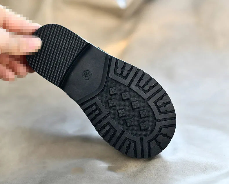 Children shoes British leather princess shoes Geniune leather shoes baby shoes spring autumn models single shoes campus soft sho