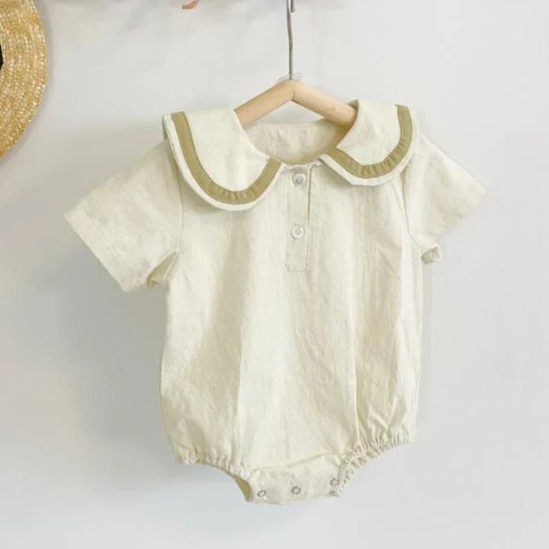 Elena Preppy Style Elegant Romper