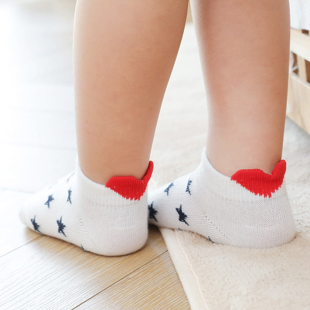 red heart socks for girls' newborn cotton mesh