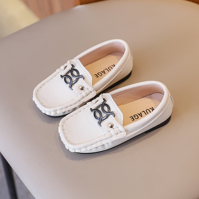 Fashion Children Loafers Boys Party Wedding Shoes Moccasins Metal