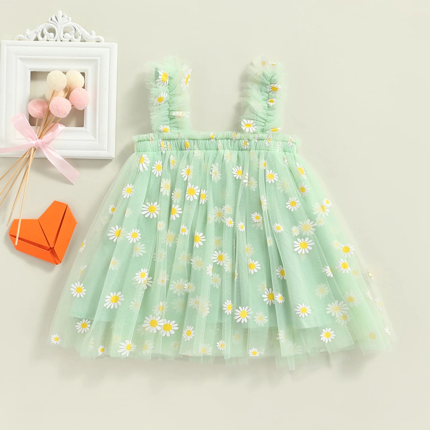Ella Toddler Girls Summer Princess Dress with Embroidery