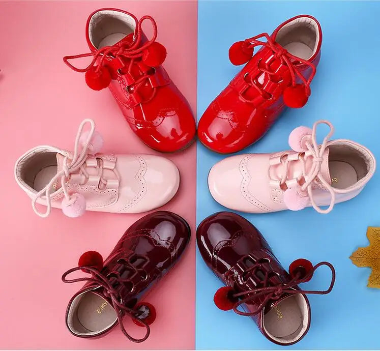 Girls Shoes 2021 Autumn / Winter Baby Toddler Genuine Leather Ankle Boots Girls
