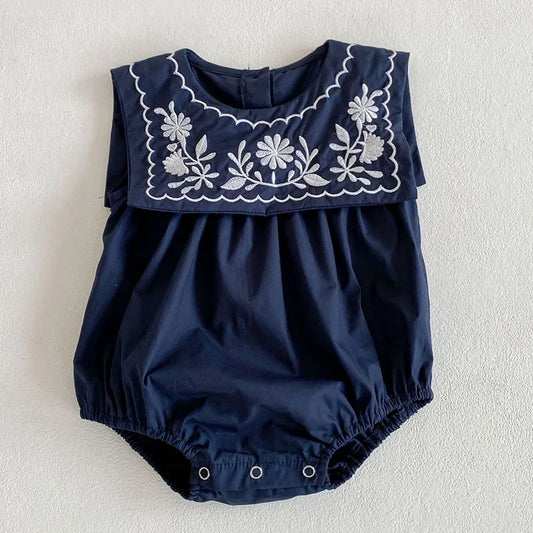 Madelin Baby Girls Rompers Embroidery Summer