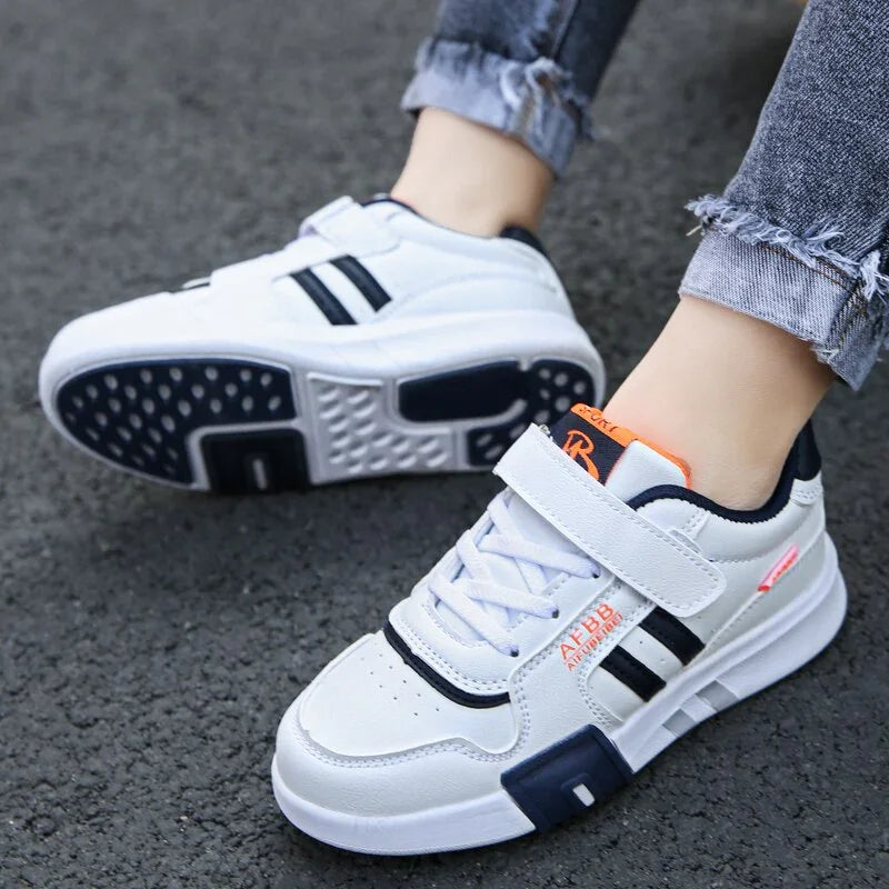 Boys Flat Casual Shoes Child White Leather Sneakers - GuGuTon baby store - Baby Fashion - Toddlers Outfits - Babies Outfits - Toddler Clothes - Kids Clothing - Newborn Clothes - Newborn Wear - Kids Wear - Trending Clothes - Trending Outfits - Fall Fashion - Winter Fashion - Girls Clothes - Boys Clothes - Babies Wear - Kids Accessories - KidsWear - Summer Clothes - Summer Fashion - Summer Trend - Falls Sweaters - Tops - Bottom - Jeans - Blouse - Dresses - Newborn Dresses - Toys