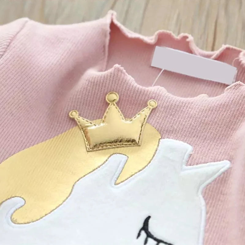 Unicorn Dresses for Baby Girls - Summer Knitted Party Dress