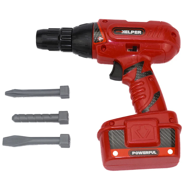 Tools Toys Electric Drill BO Simulation Screw Driver Kids Power Repair Tools Kits Children Pretend Play Sets Gift Toys for Boys