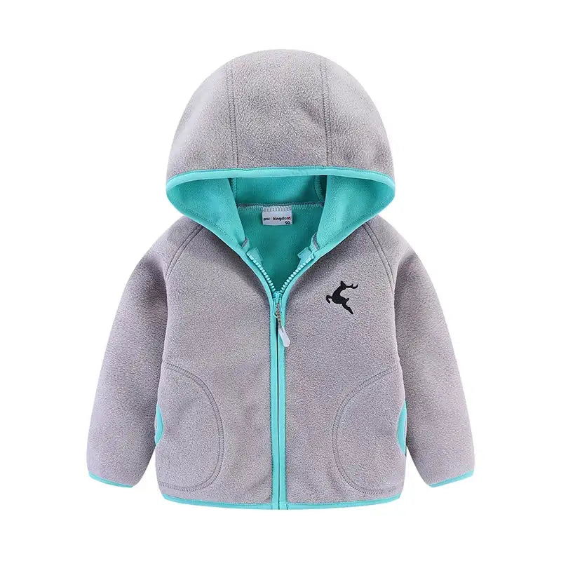 Bleinny Girls Hooded Fleece Jacket Windbreaker Zip up Reindeer Outerwear
