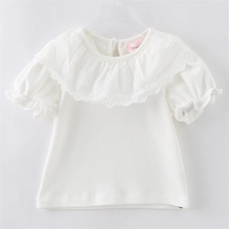 Allison Sweet Princess Style Solid Color Tops