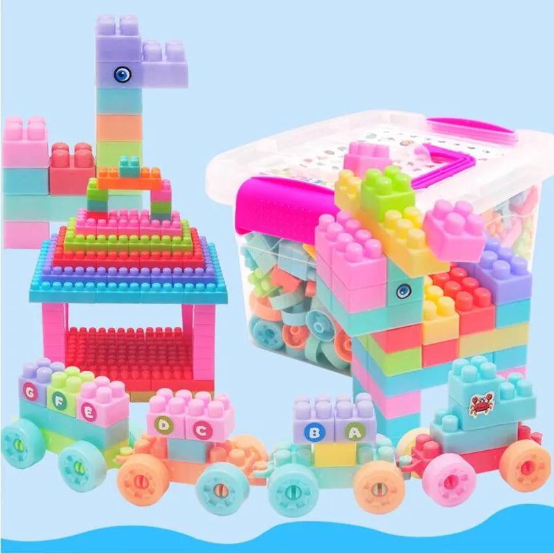 108pcs 128pcs Baby Building Blocks DIY Bulk Safety Bricks Toy