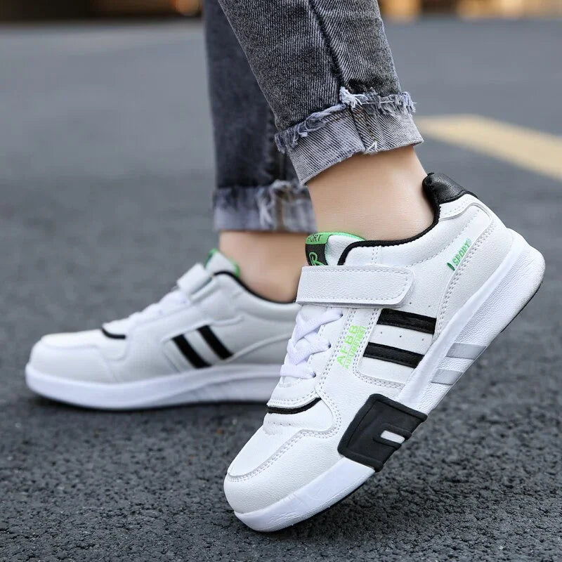 Boys Flat Casual Shoes Child White Leather Sneakers - GuGuTon baby store - Baby Fashion - Toddlers Outfits - Babies Outfits - Toddler Clothes - Kids Clothing - Newborn Clothes - Newborn Wear - Kids Wear - Trending Clothes - Trending Outfits - Fall Fashion - Winter Fashion - Girls Clothes - Boys Clothes - Babies Wear - Kids Accessories - KidsWear - Summer Clothes - Summer Fashion - Summer Trend - Falls Sweaters - Tops - Bottom - Jeans - Blouse - Dresses - Newborn Dresses - Toys