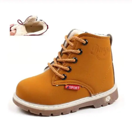 Children Casual Shoes Autumn Winter Boots Boys Shoes Fashion Leather Shoes