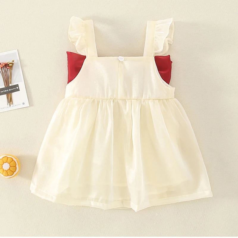 New Baby Girl Dress Summer Child Sweet Princess Infant Twins Party Wedding Children Clothing Birthday Gift Bowknot Bebe Ropa