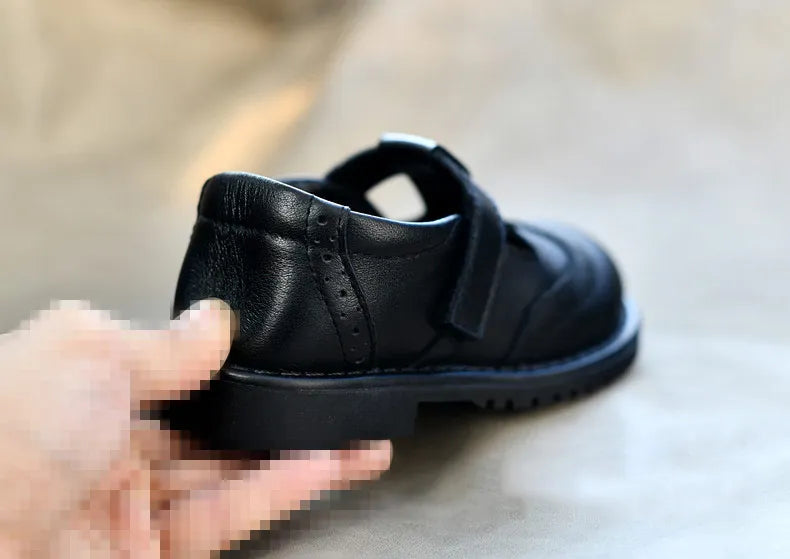 Children shoes British leather princess shoes Geniune leather shoes baby shoes spring autumn models single shoes campus soft sho